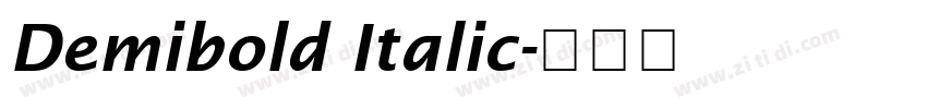 Demibold Italic字体转换